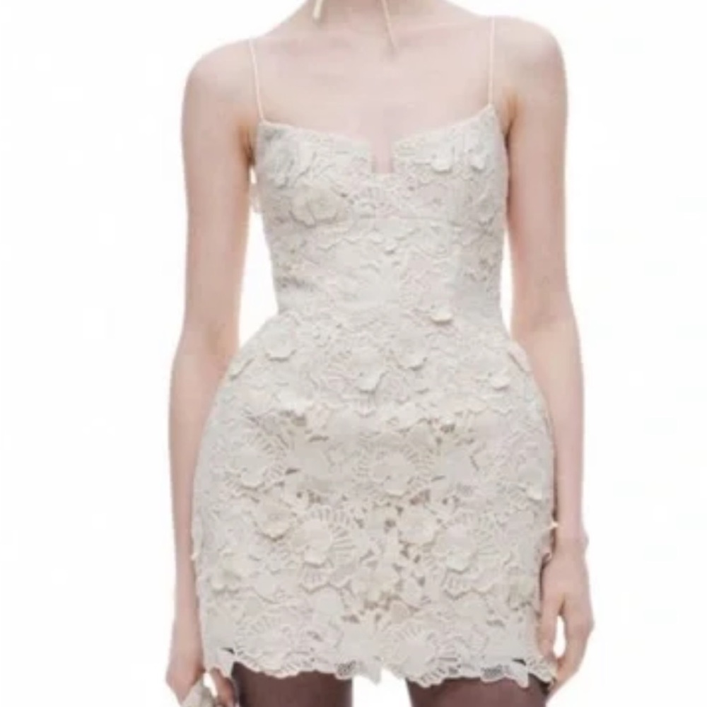 COPY - Magda Butrym Cream Sheath Mini Dress Spaghetti Strap